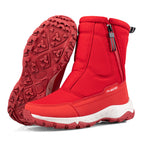 Bottes d'hiver pour femmes avec fermeture éclair latérale - Bottes de neige imperméables, antidérapantes et durables avec doublure chaude