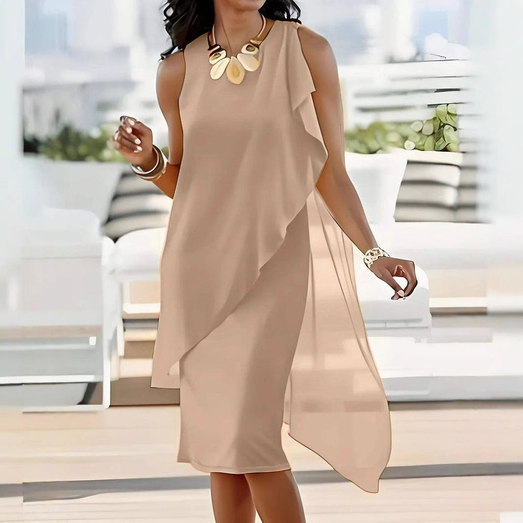 Robe courte sans manches en mousseline - Chic&Shines