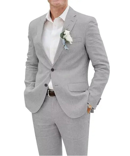 Costume de loisir slim en lin hommes
