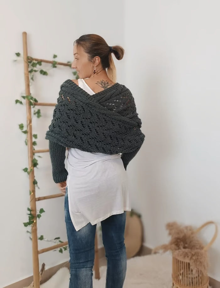 Serviette de bain en tricot bohémien pour femmes - Édition Automne