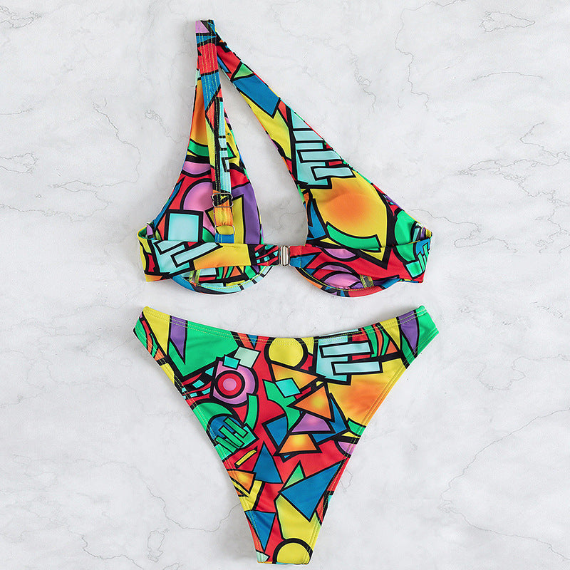 Maillot de bain 2 pièces fendu