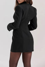 Philipa - Robe d'automne à manches longues pour femmes avec encolure en V et poches élégantes