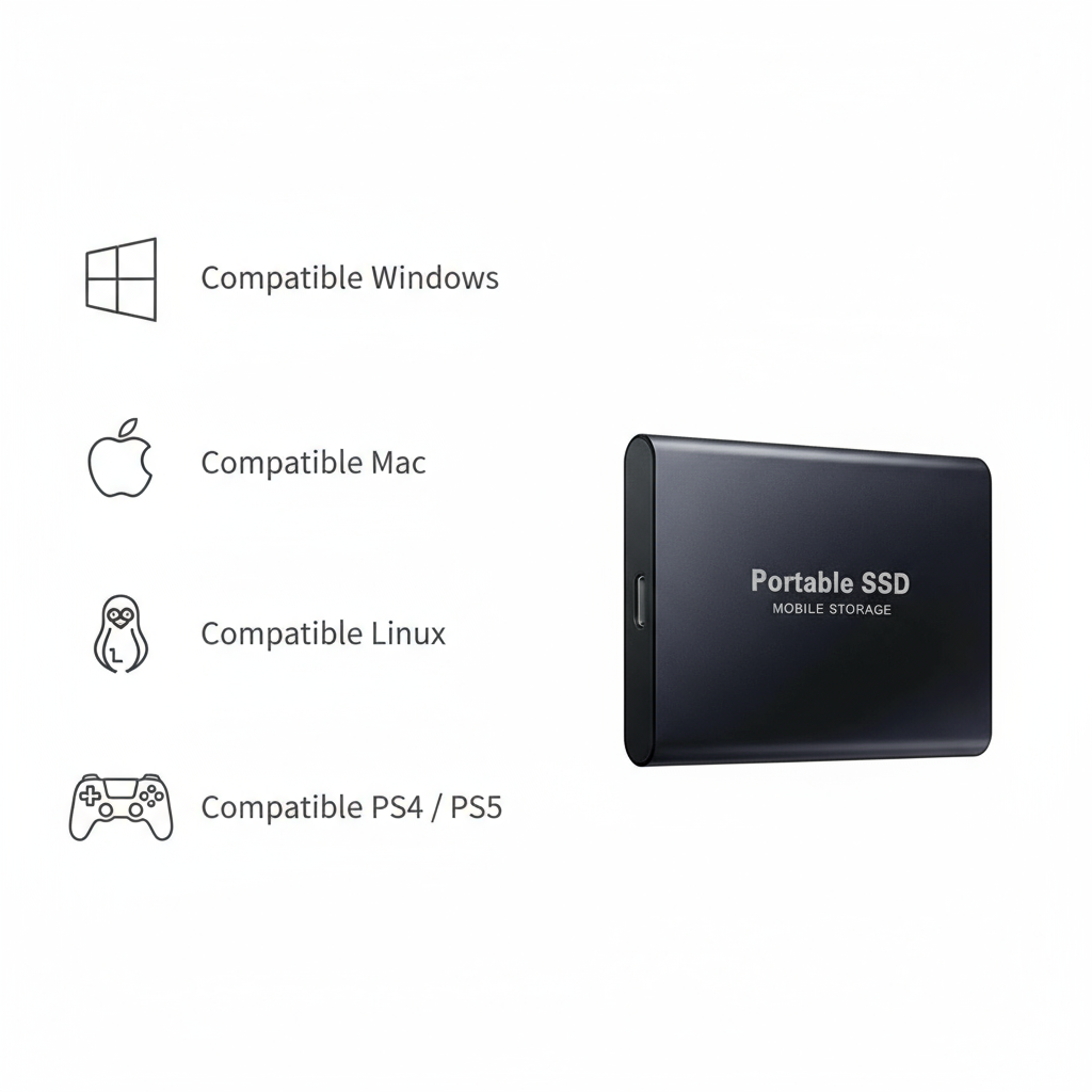 Ultra-Fast External SSD - Compact, High-Capacity Storage