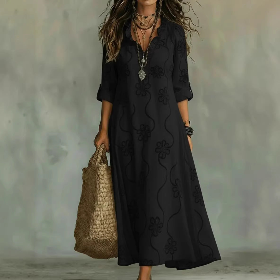 Robe Ample Imprimée - Coupe Décontractée Chic