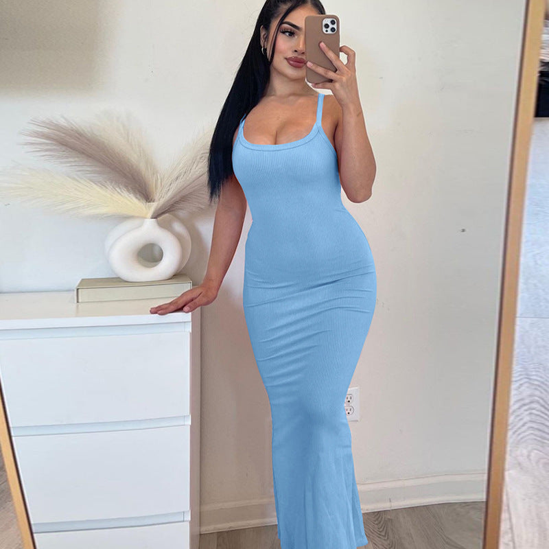 Maxi halter wrap dress