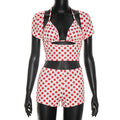 Ensemble pois chic — Short et débardeur coordonné