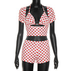 Ensemble pois chic — Short et débardeur coordonné
