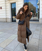 Manteau long élégant ceinturé pour femme Mellody – Mélange de laine de qualité supérieure