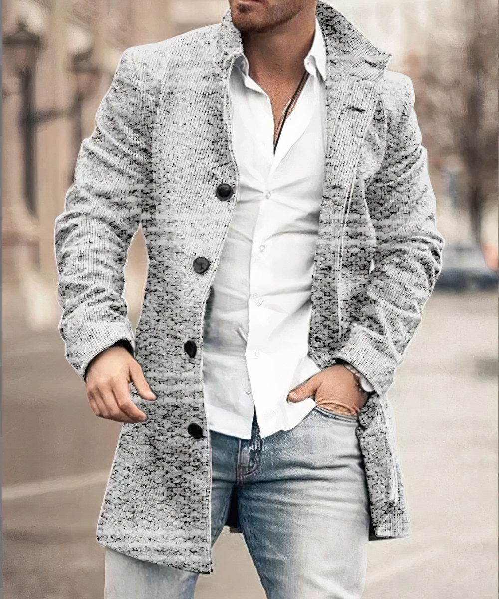 Trench-coat long et élégant pour hommes