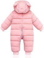 Grenouillère d'hiver pour bébé, chaude et confortable, avec oreilles