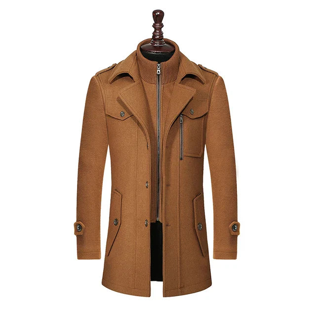Manteau d'hiver en laine pour hommes
