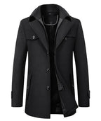 Manteau d'hiver en laine pour hommes