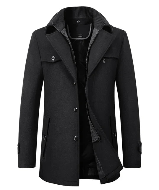 Manteau d'hiver en laine pour hommes