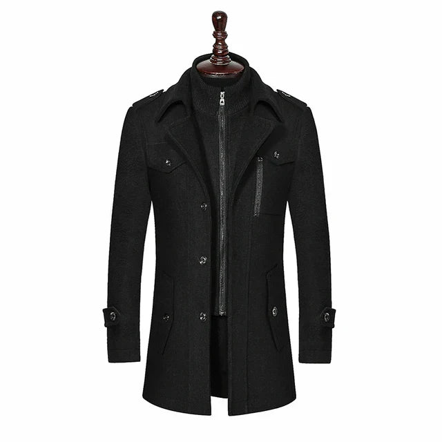 Manteau d'hiver en laine pour hommes