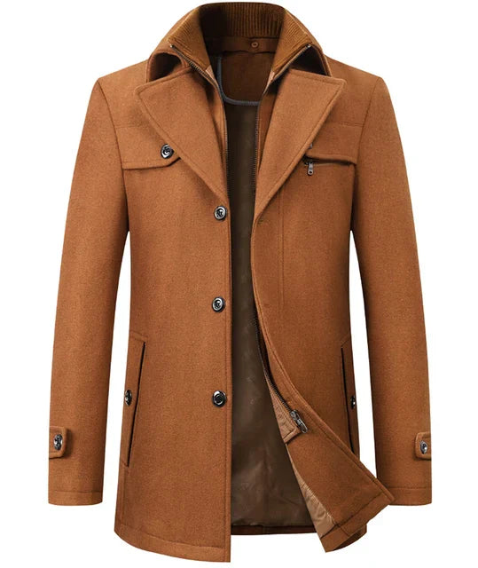 Manteau d'hiver en laine pour hommes