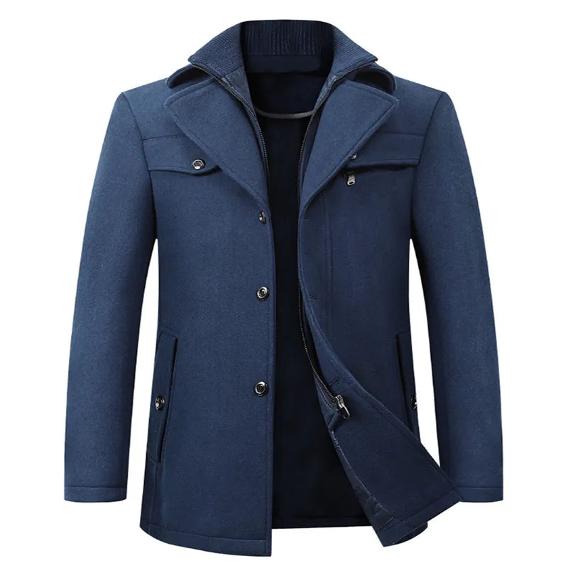 Manteau d'hiver en laine pour hommes