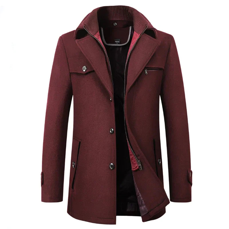 Manteau d'hiver en laine pour hommes