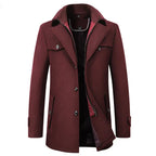 Manteau d'hiver en laine pour hommes