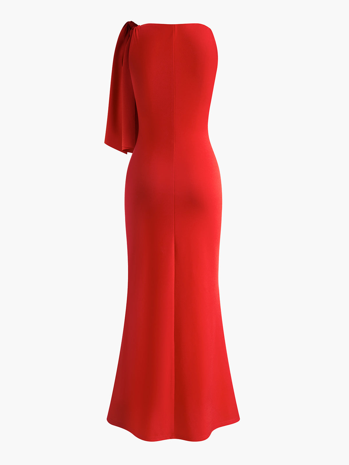Maxi-robe élégante d'automne | Détail d'épaule | Silhouette ajustée