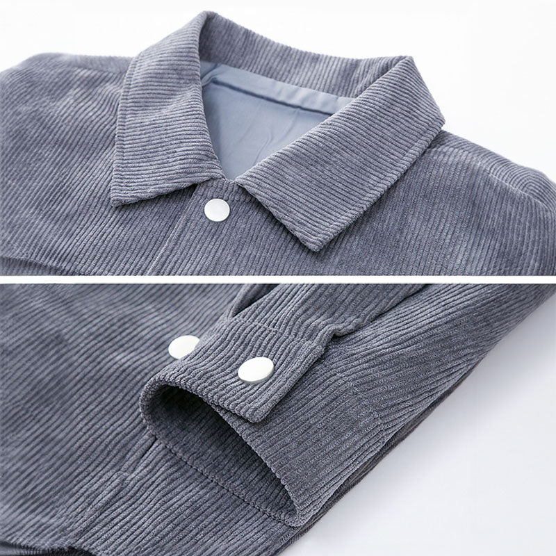 Veste de transition en velours côtelé de haute qualité pour hommes, classique, spéciale automne