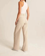 Celin | Women's High-Waisted Summer Trousers, Comfortable Wide Leg