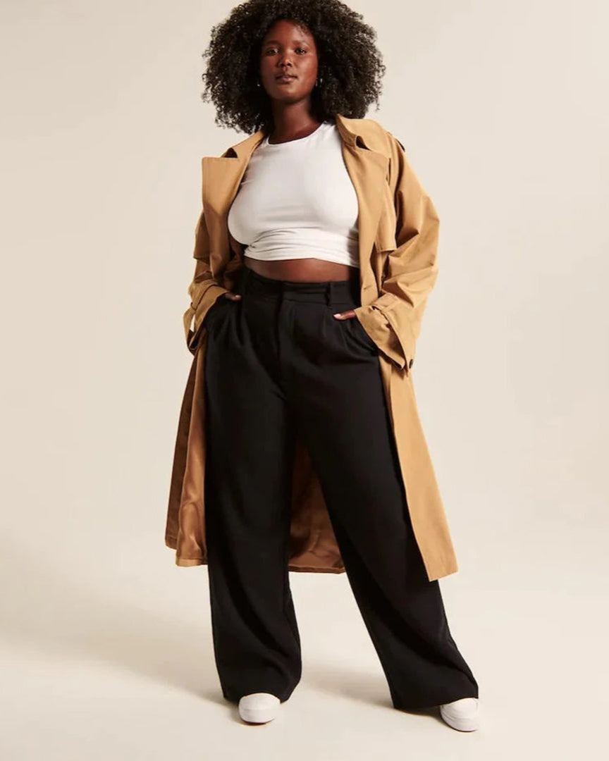 Celin | Women's High-Waisted Summer Trousers, Comfortable Wide Leg