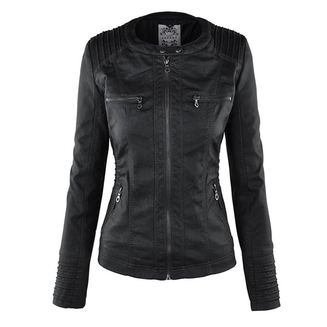 Veste en cuir à capuche pour femmes - Édition Automne