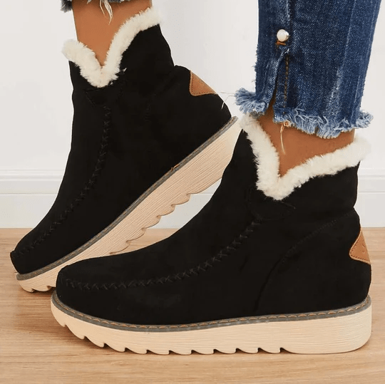 Bottes d'hiver pour dames super confortables et chaudes - antidérapantes et avec doublure douce
