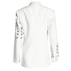Cherry ripped shoulder and long sleeve blazer