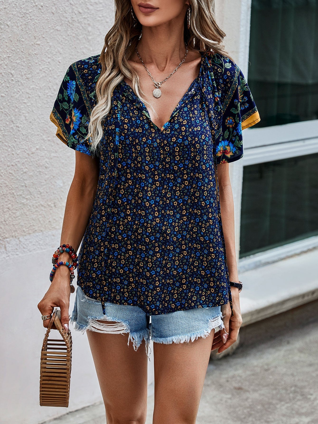 Women's Kataleya Boho Blouse, Long-Sleeved, Flowy, Versatile, Autumnal