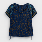 Blue Boho Blouse