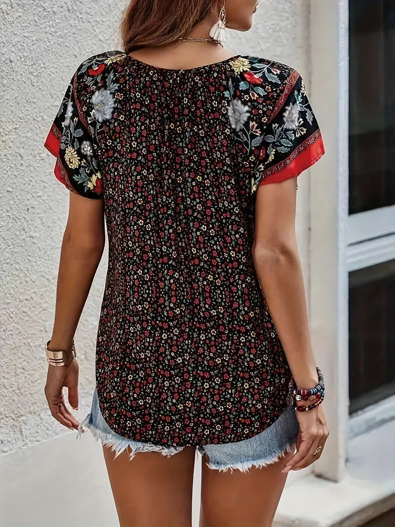 Women's Kataleya Boho Blouse, Long-Sleeved, Flowy, Versatile, Autumnal