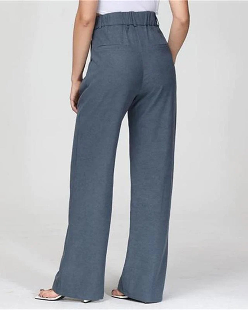 Celin | Women's High-Waisted Summer Trousers, Comfortable Wide Leg