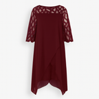 Dark Red Flowing and Light Midi Dress