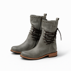 Bottes confortables en cuir vegan avec lacets pour l'automne
