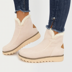 Bottes d'hiver pour femmes à semelle épaisse, confortables et chaudes