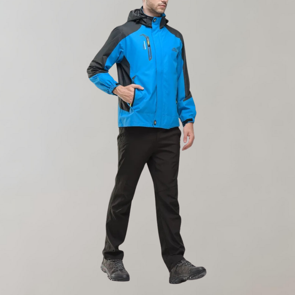 Veste d'extérieur Softshell pour hommes avec capuche, membrane coupe-vent, finition déperlante et doublure chaude pour l'automne