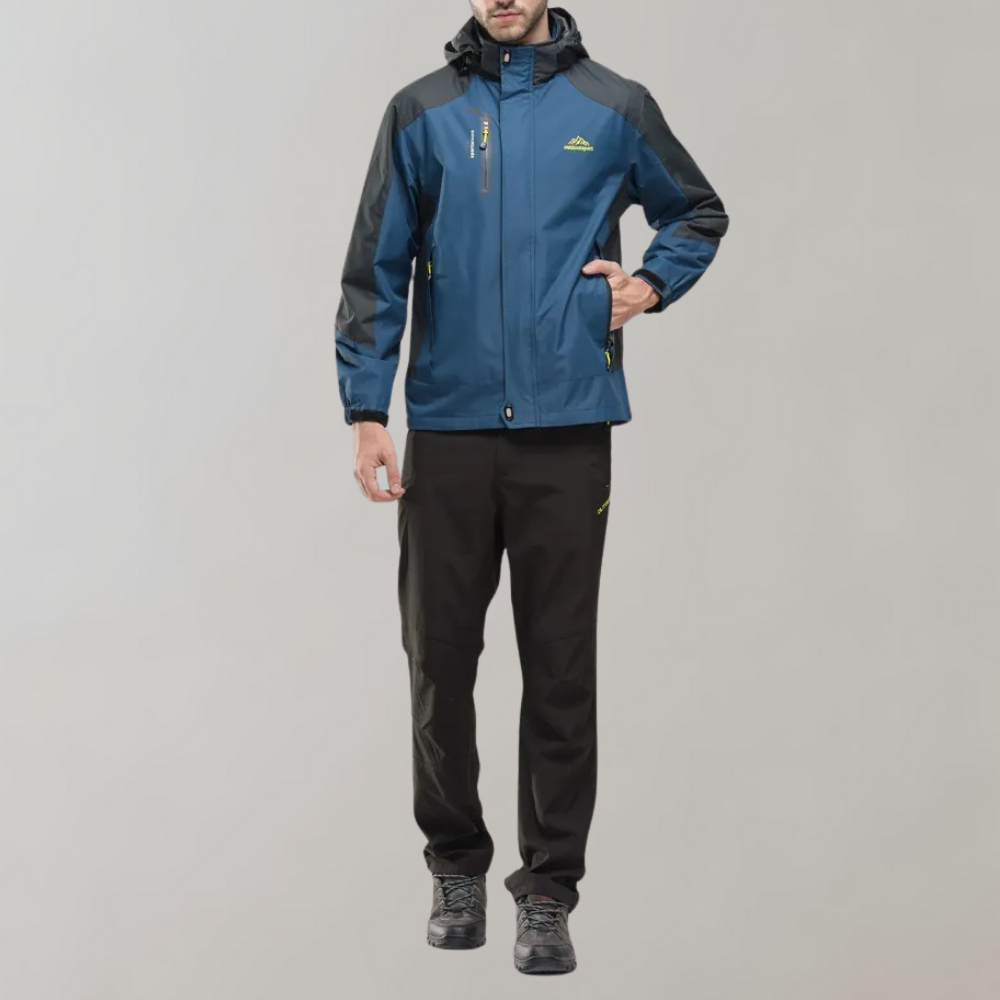 Veste d'extérieur Softshell pour hommes avec capuche, membrane coupe-vent, finition déperlante et doublure chaude pour l'automne