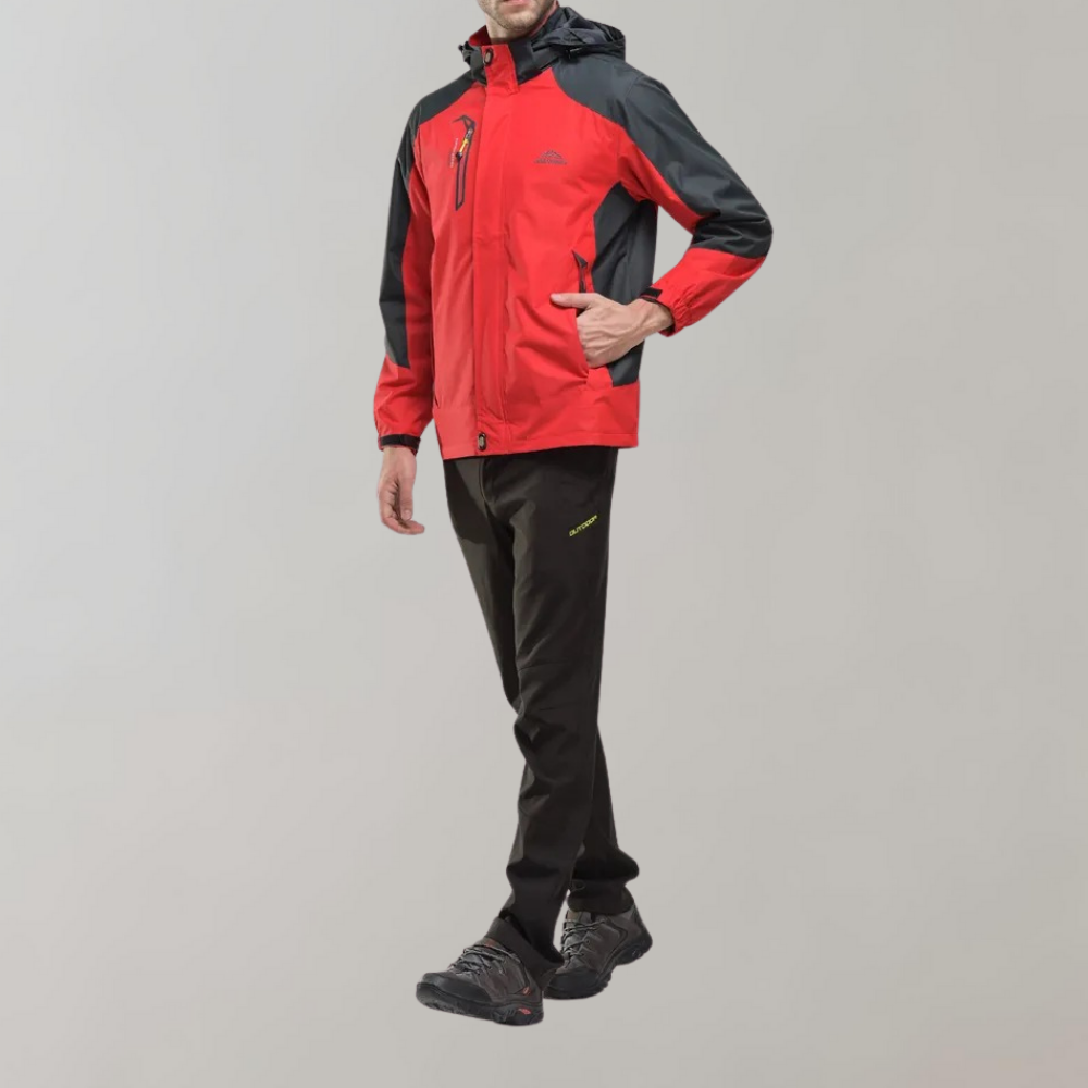 Veste d'extérieur Softshell pour hommes avec capuche, membrane coupe-vent, finition déperlante et doublure chaude pour l'automne