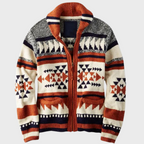 Men's Classic Knitted Zip-Up Cardigan