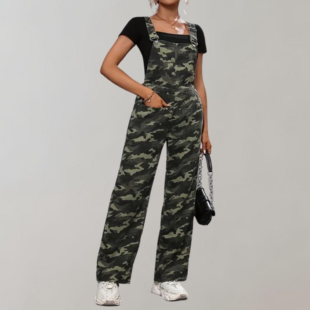 Neea - Stylish camouflage jumpsuit for summer