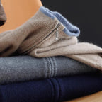 Men's Cashmere Zipper Jacket Warm and Stylish - Perfect for Autumn