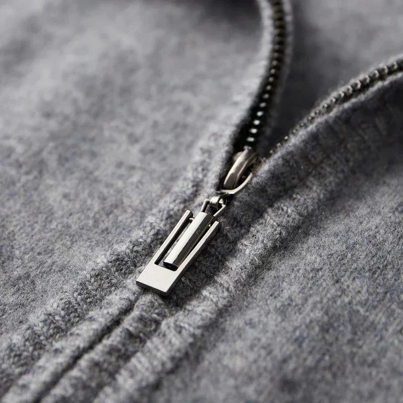 Men's Cashmere Zipper Jacket Warm and Stylish - Perfect for Autumn