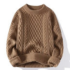 Pull en laine à mailles torsadées pour hommes