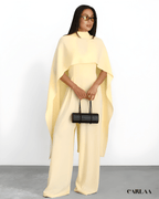 Combinaison jaune pastel mariage