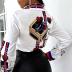 Long-sleeved shirt with graphic print