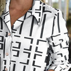 Graphic print long-sleeve shirt