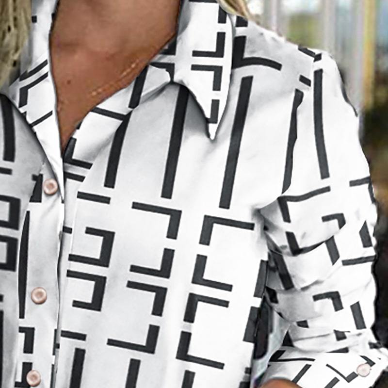 Graphic print long-sleeve shirt