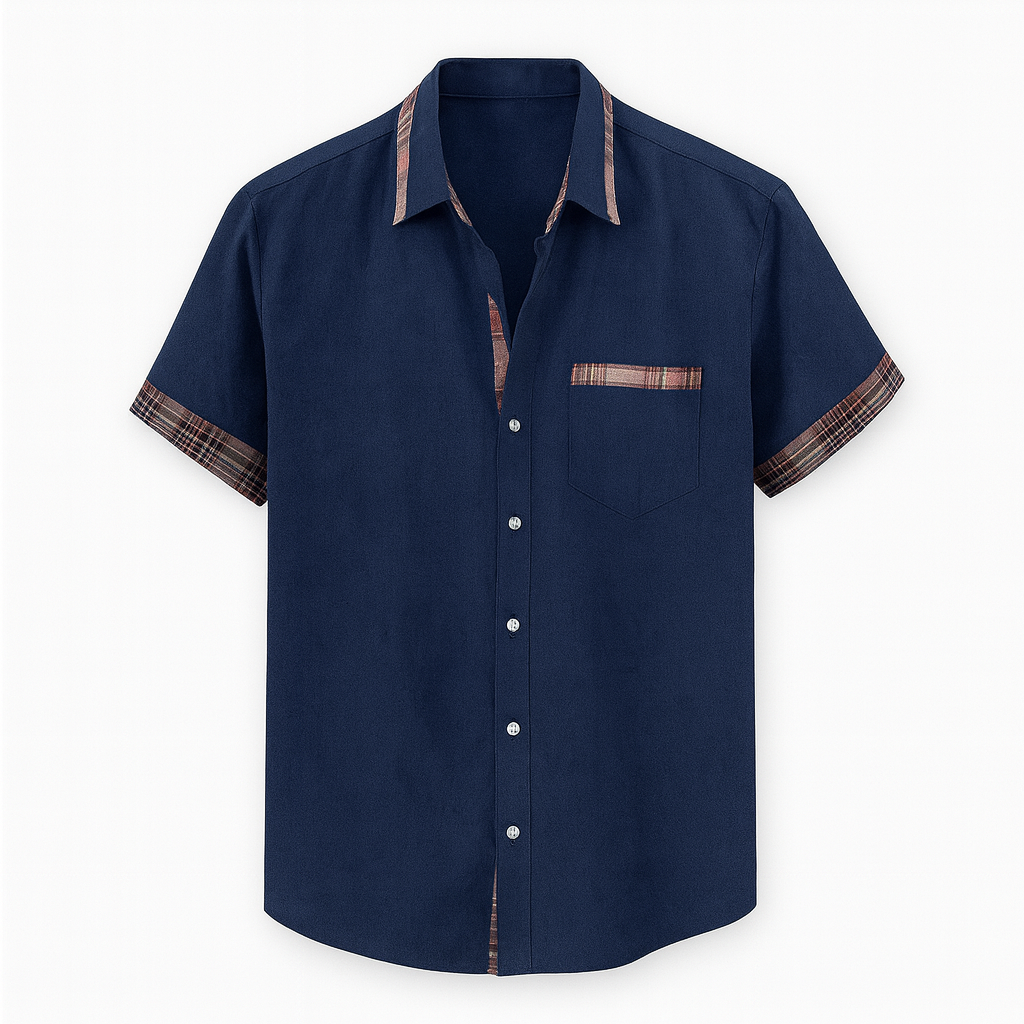 Blue Men's short sleeve shirt