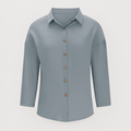 Grey Long Sleeves Button Shirt